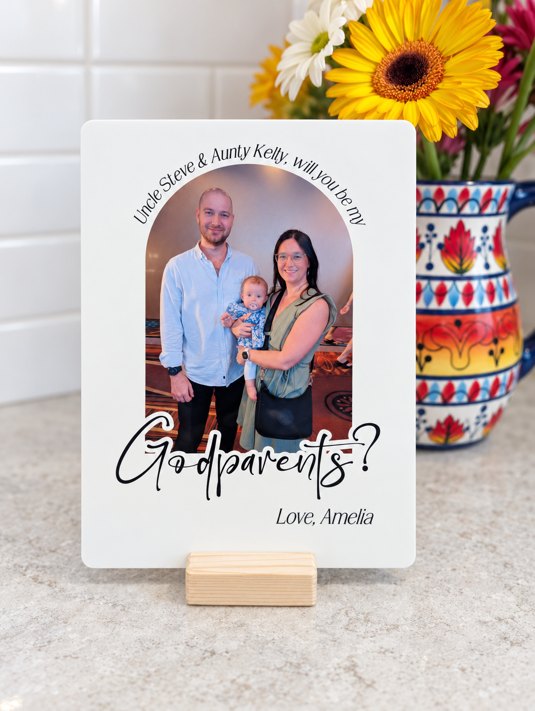 Will You Be My Godparents? Photo Plaque