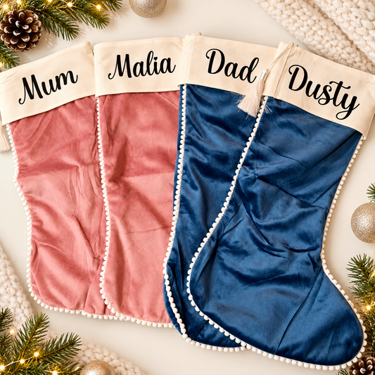 Personalised Velvet Christmas Stocking