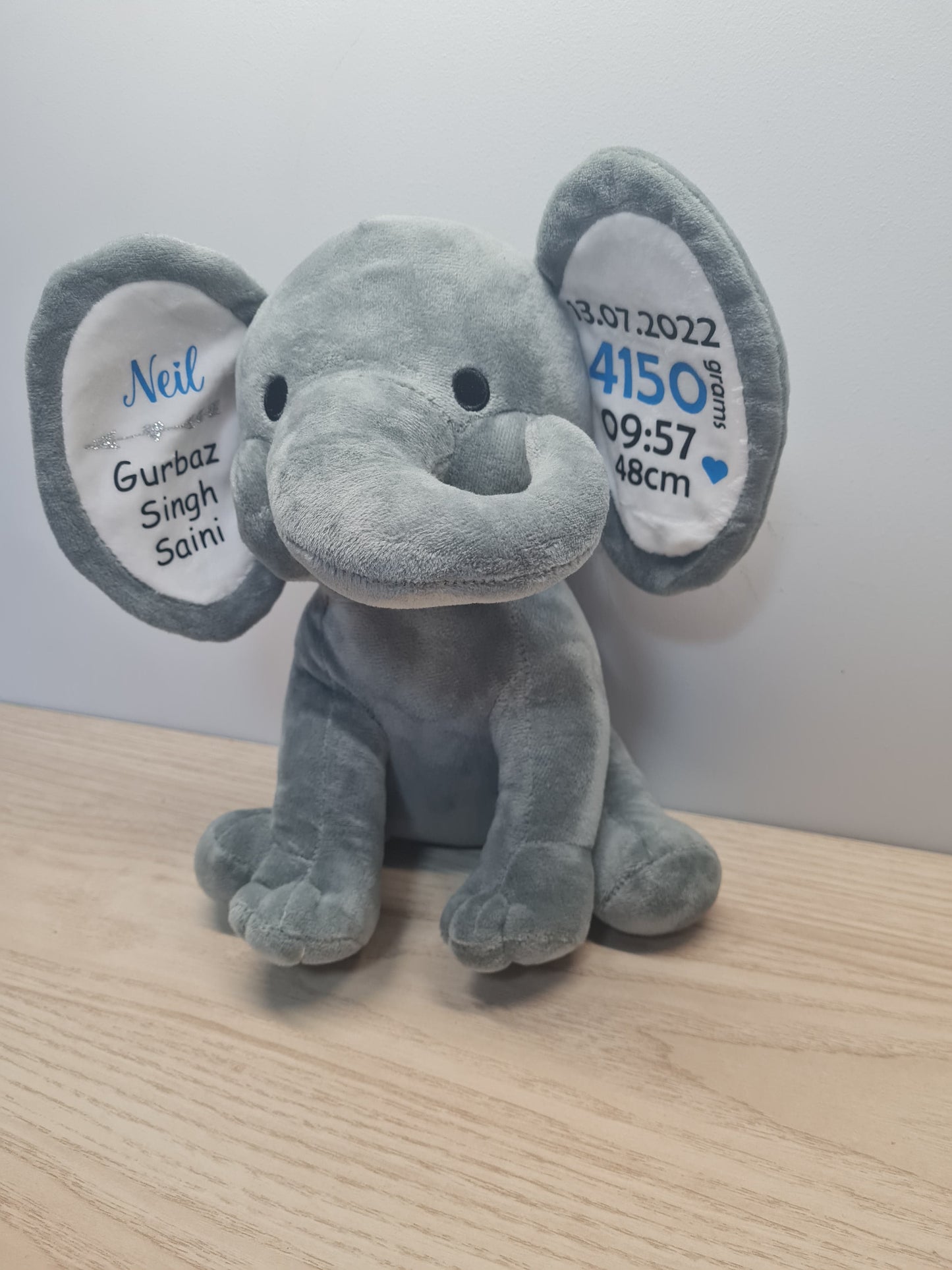 Baby Birth Detail Elephant - Grey Light Ear