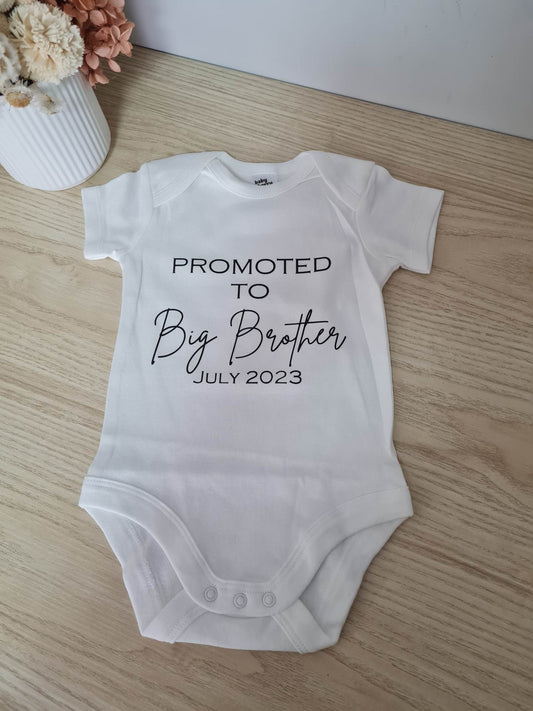 Promoted to Big Brother/ Sister Onesie