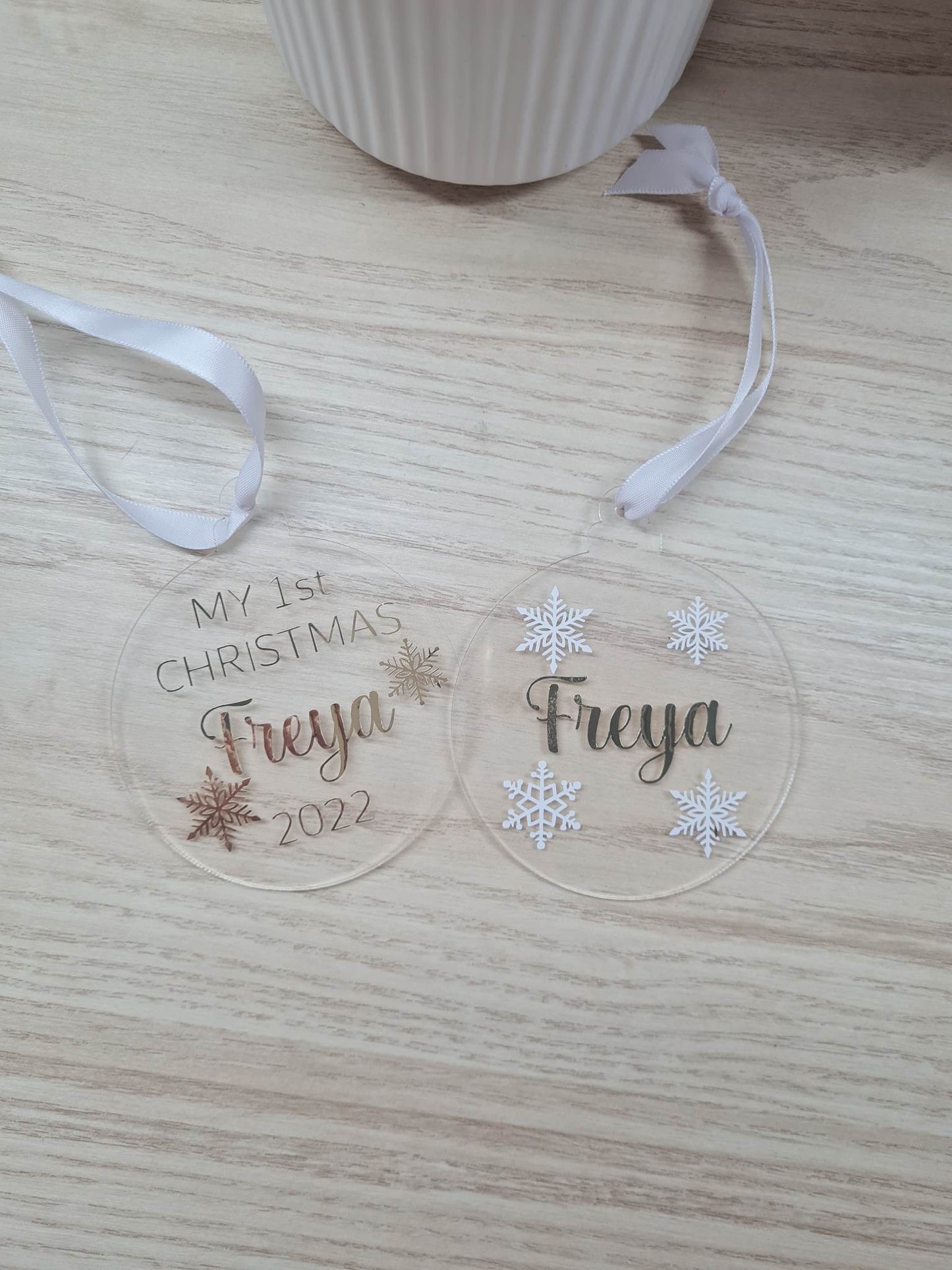 Christmas Bauble - Snow Flakes Design