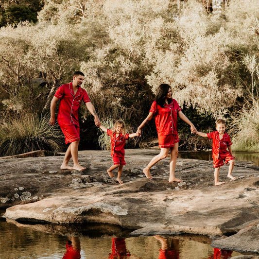 Ladies Satin Short Set PJ's - Red (stock is currently being used for Christmas range)