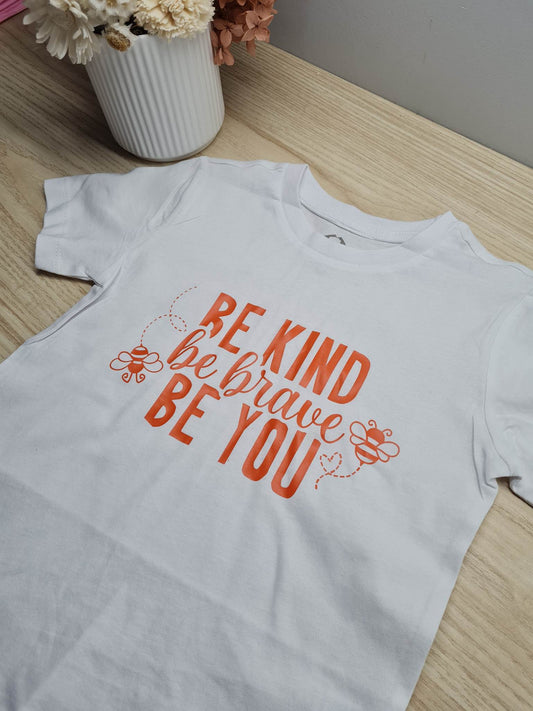 DISPLAY - Kids Harmony Day Shirt - Be Kind Be Brave Be You (SIZE 4)