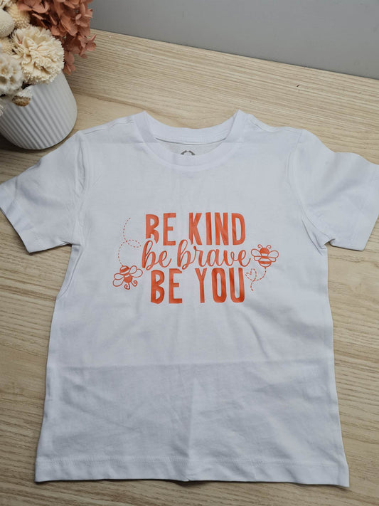 DISPLAY - Kids Harmony Day Shirt - Be Kind Be Brave Be You (SIZE 4)