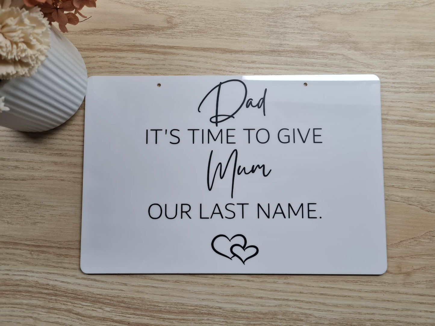 Page Boy Sign for Son