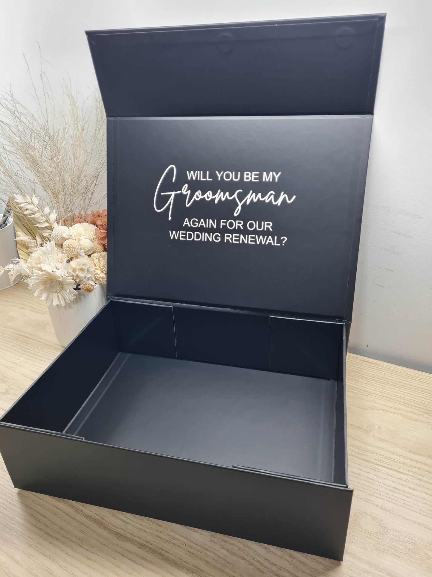 Magnetic gift box - Will you be my "Title" again for our Wedding Renewal