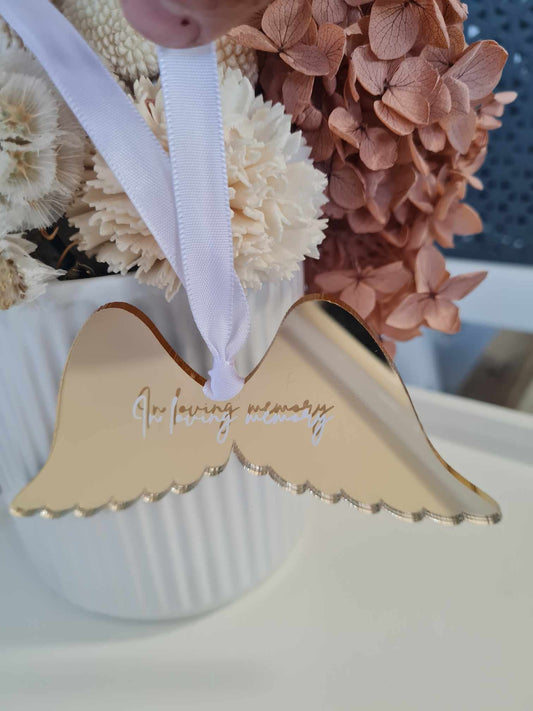 In Loving Memory Wing Bauble