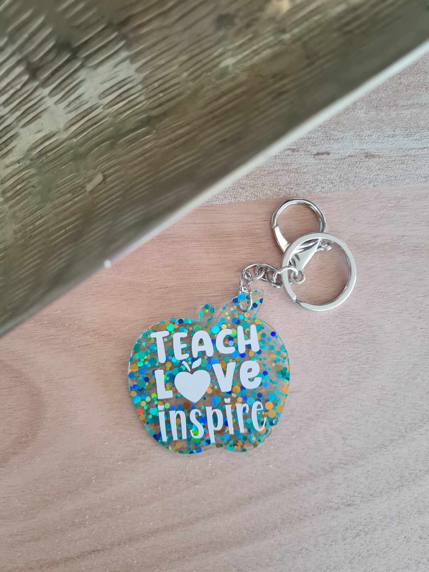 Teach Love Inspire Apple Keyrings
