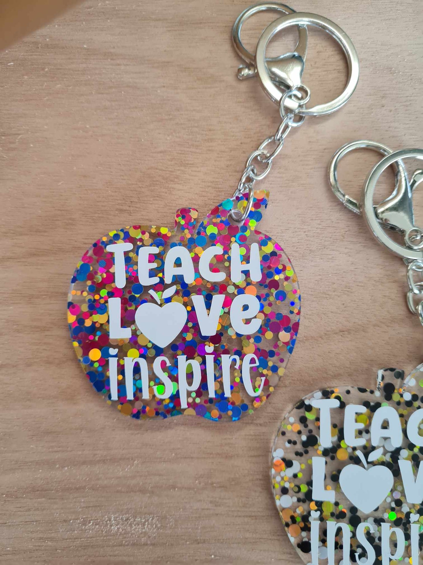 Teach Love Inspire Apple Keyrings