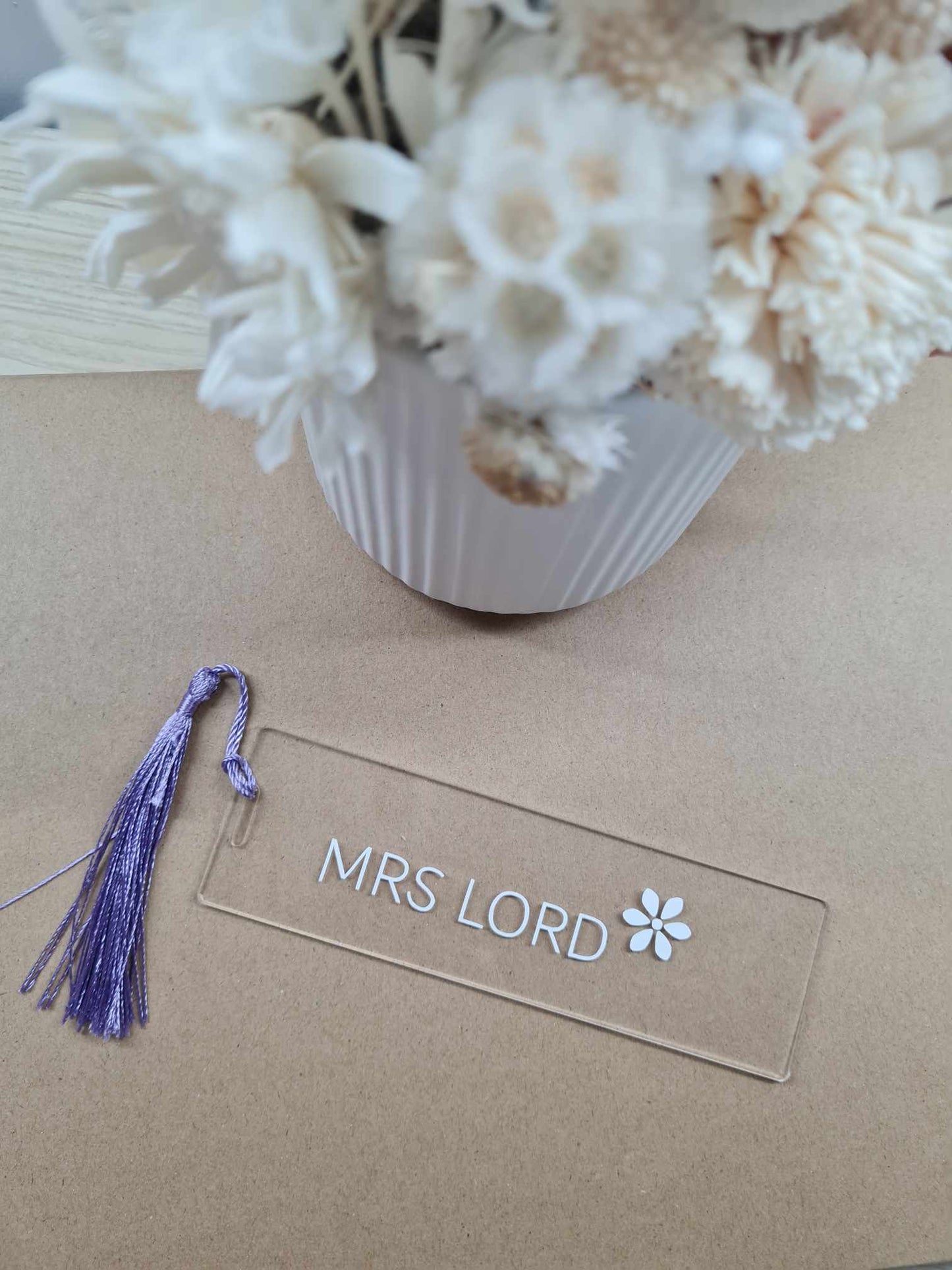 Bookmark - Name and Flower