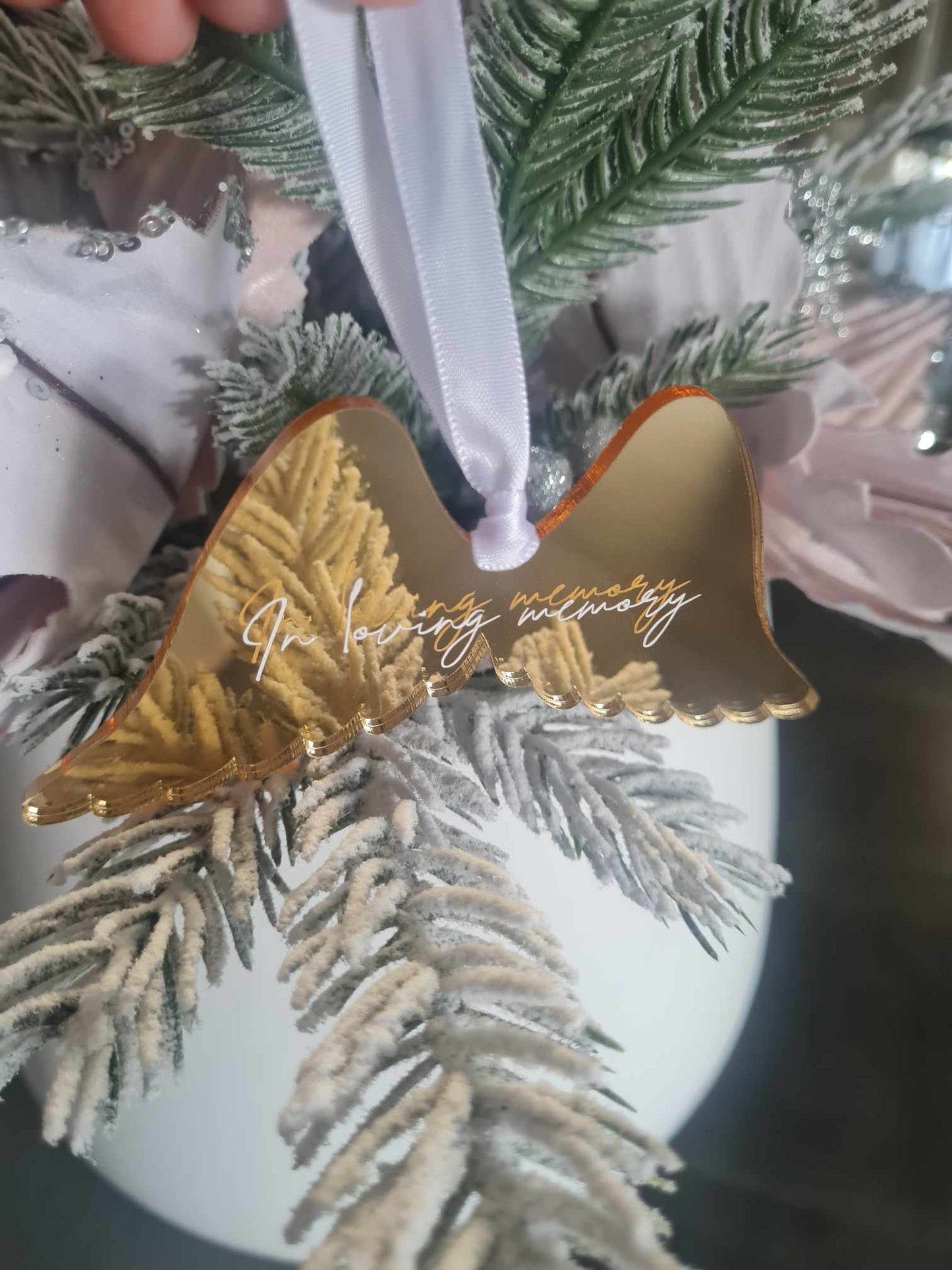 In Loving Memory Wing Bauble