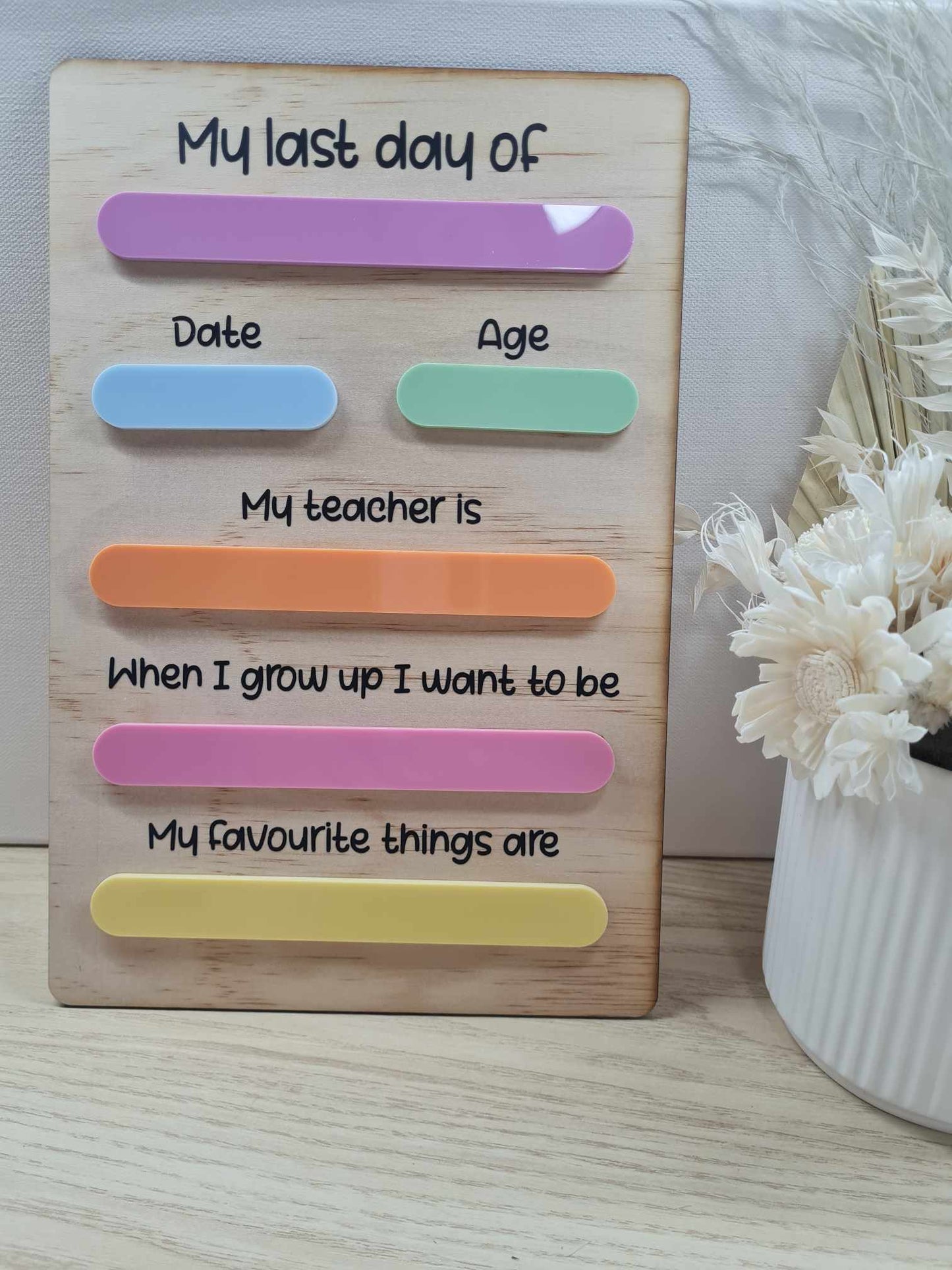 First and Last Day of Board Pastel