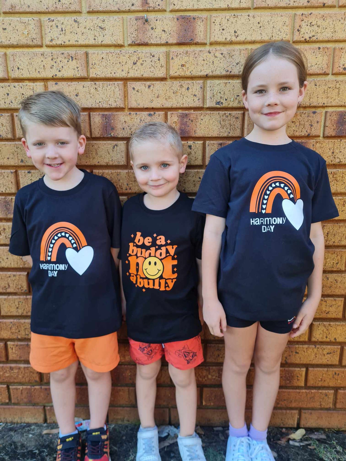 Kids Harmony Day Shirt - Be a Buddy not a Bully