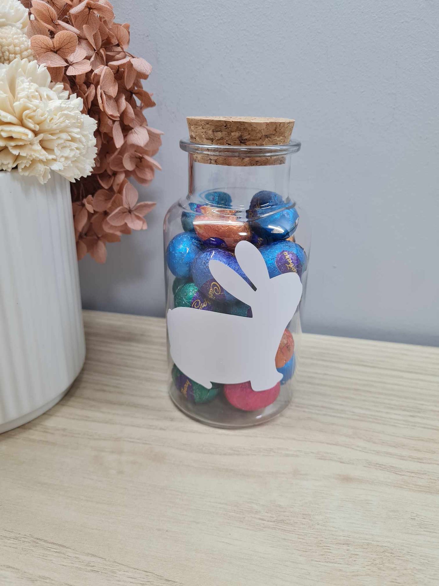 Easter Jars with Cork Lids