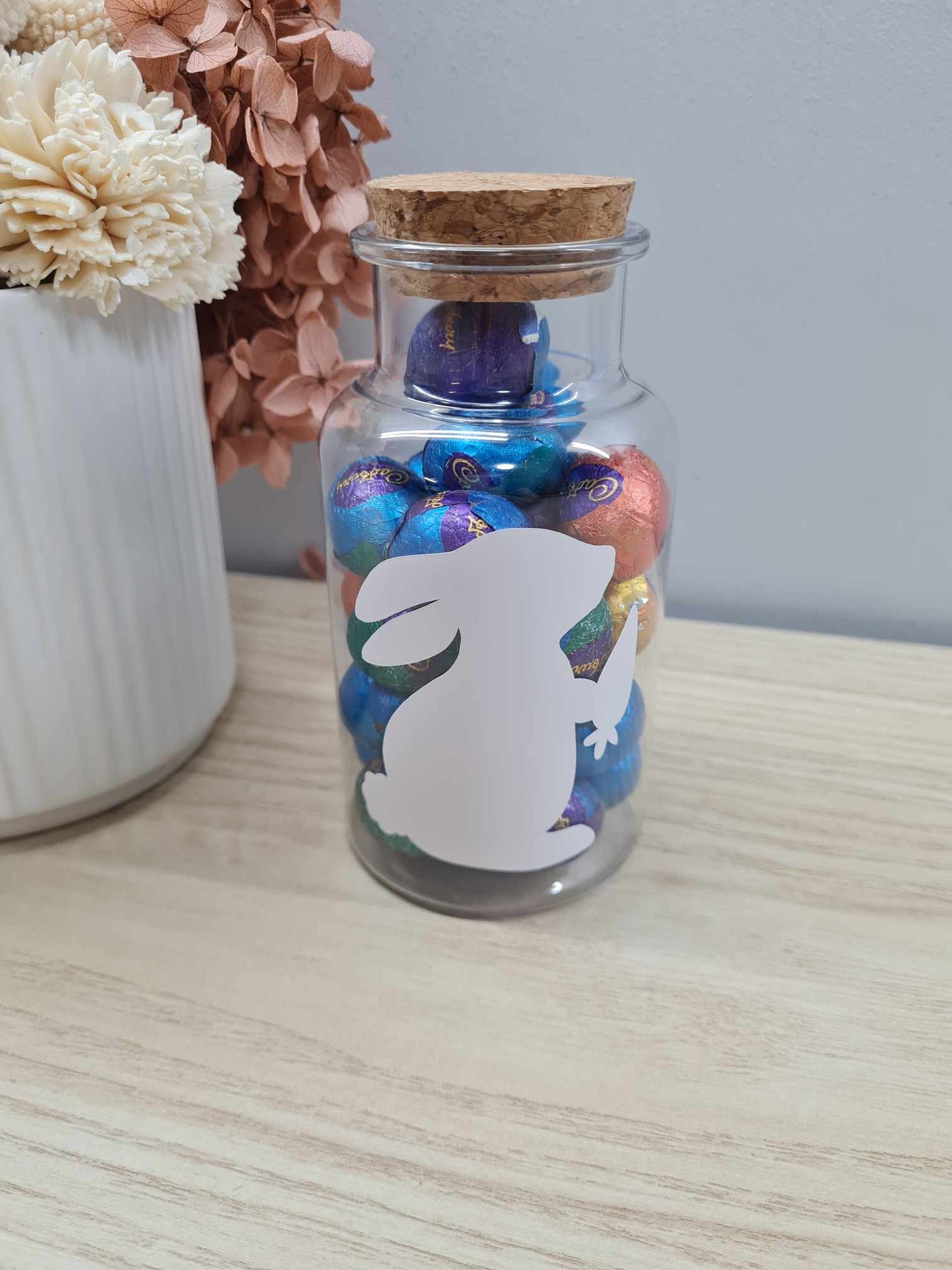 Easter Jars with Cork Lids