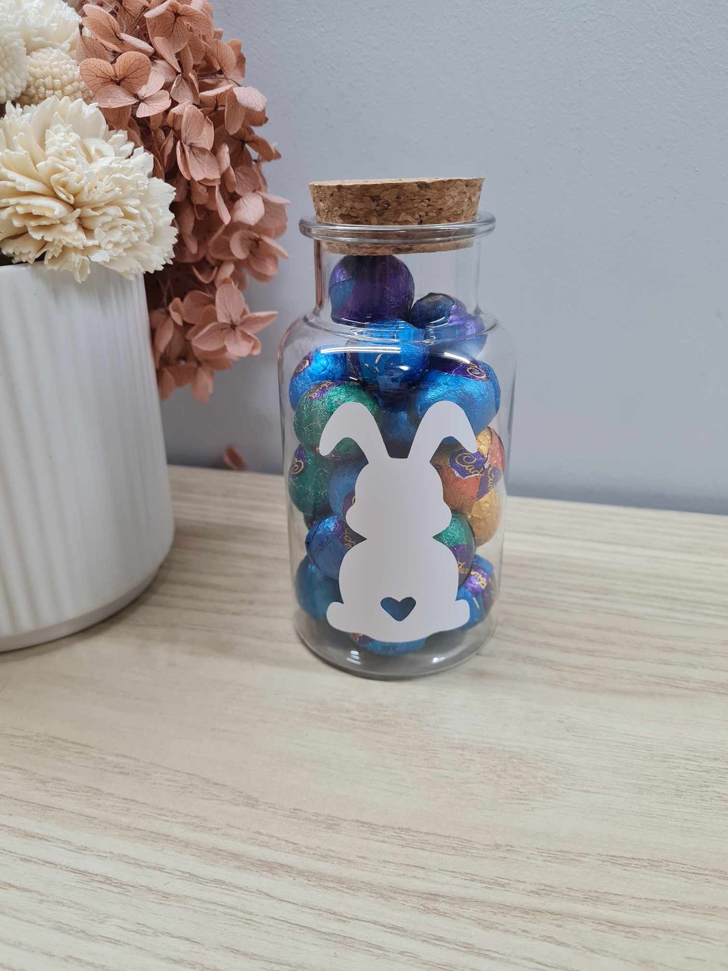 Easter Jars with Cork Lids