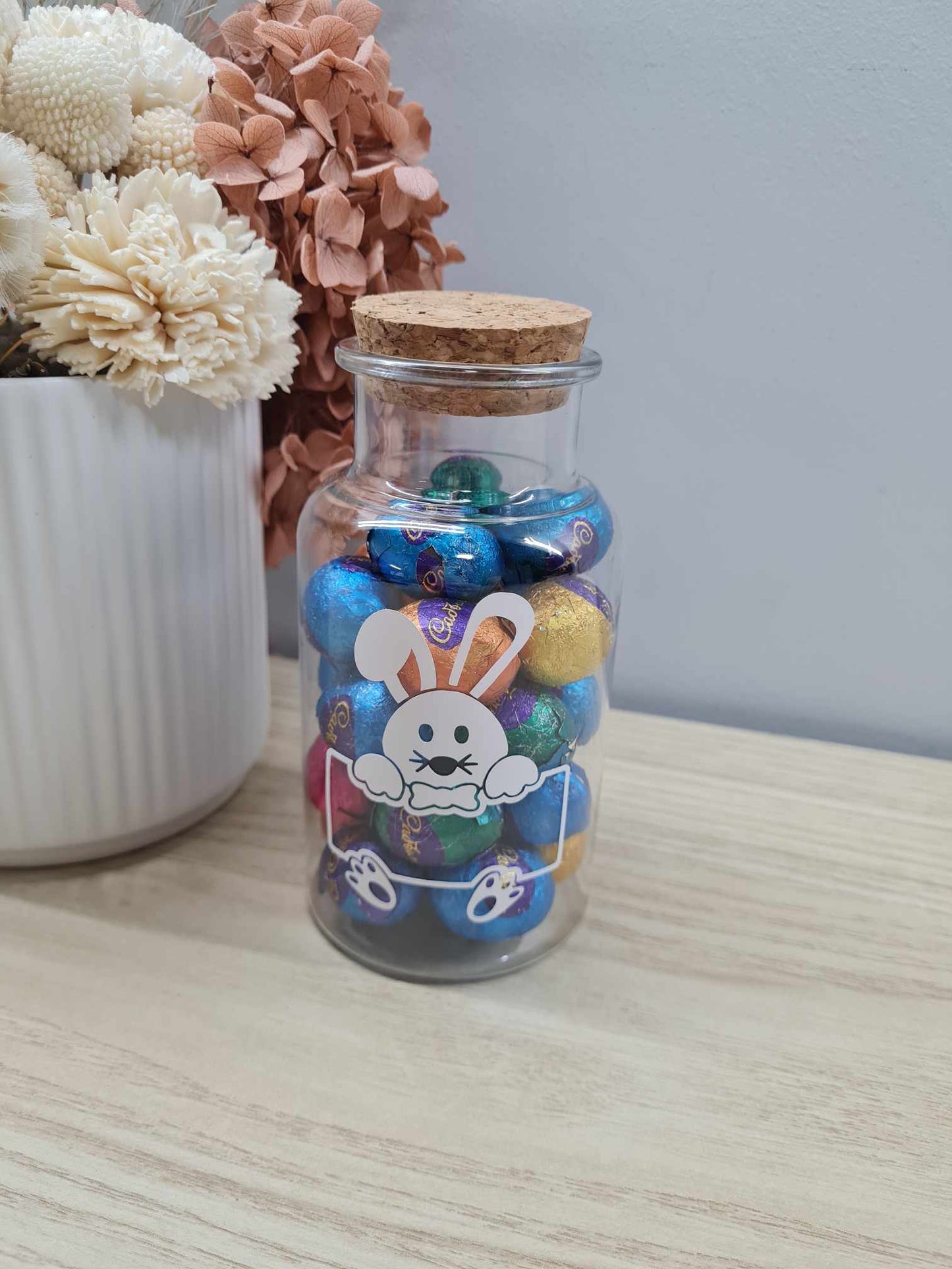 Easter Jars with Cork Lids