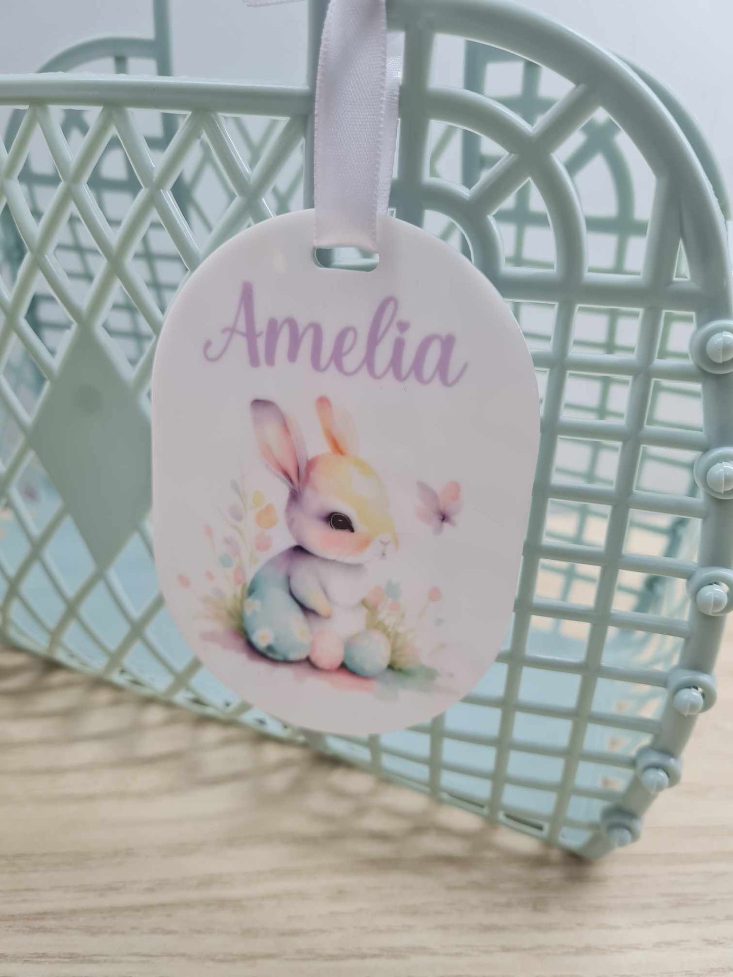 Sitting Bunny Easter Bag Tag