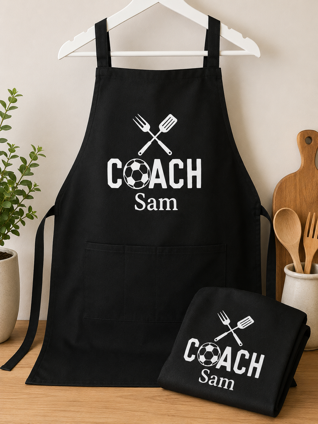 Personalised Soccer Coach Apron