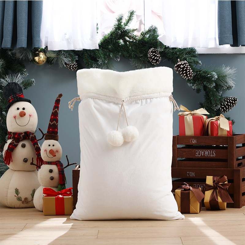 Plush Santa Sack Deer Design