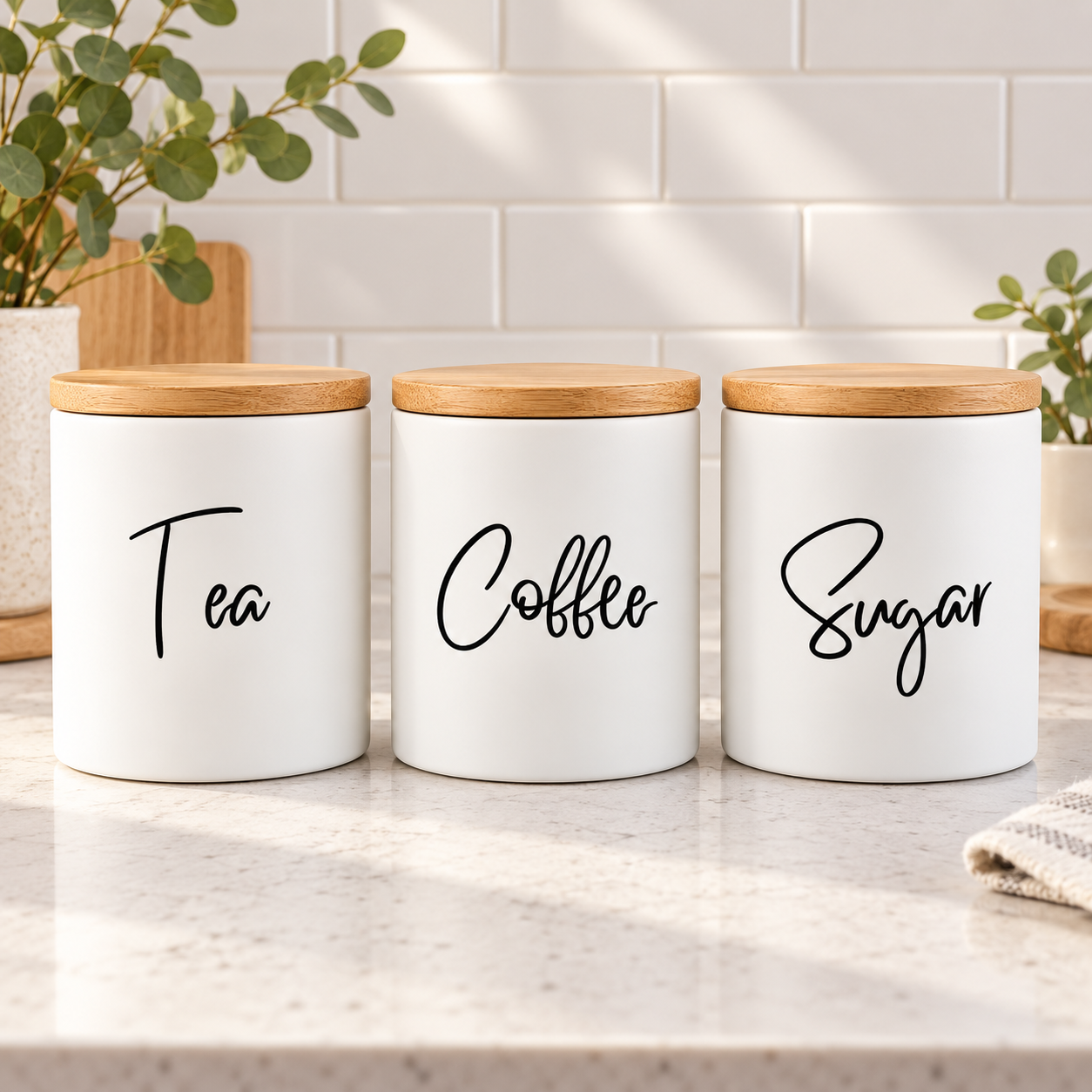 Tea, Coffee & Sugar Decal Set