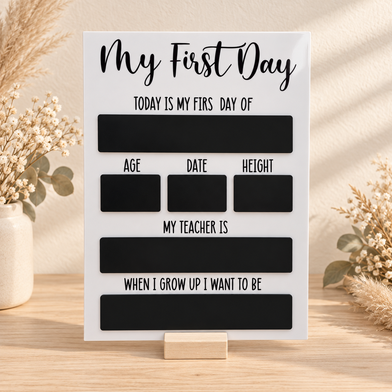 First & Last Day Board – Classic Design