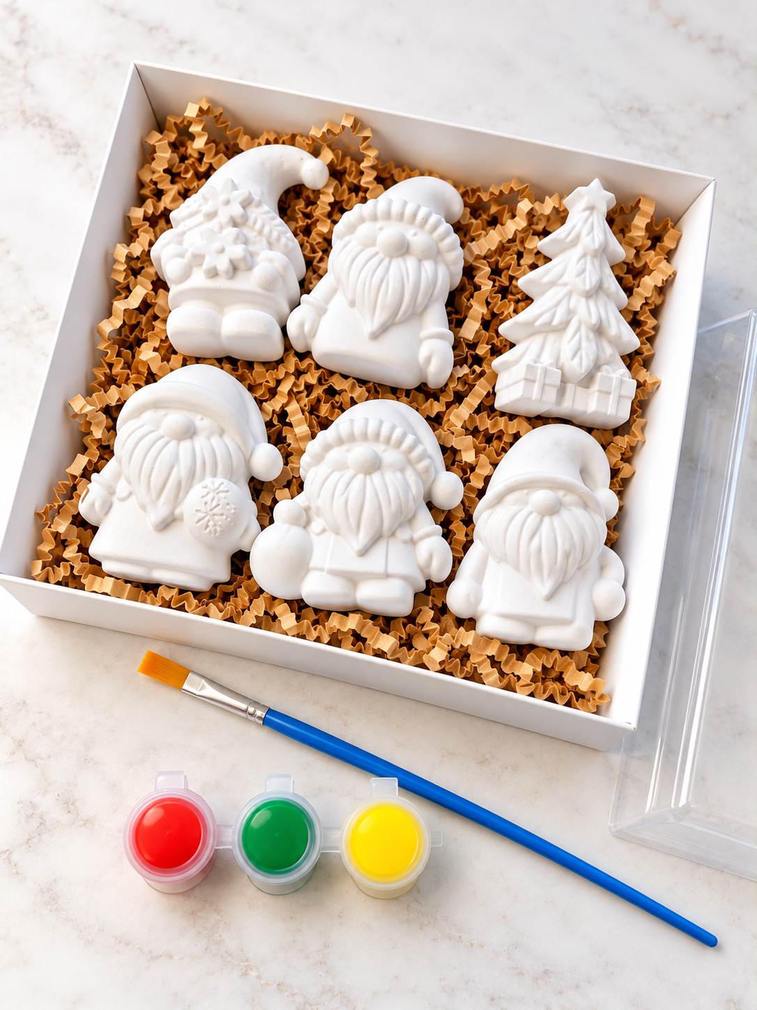 Christmas DIY Plaster Painting Kit – 6 Piece Santa & Tree Set