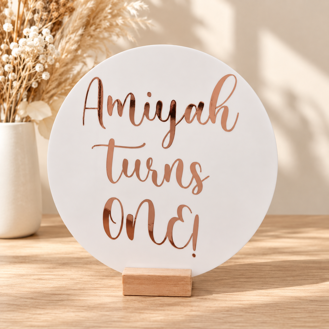 Personalised Birthday Round Acrylic Sign
