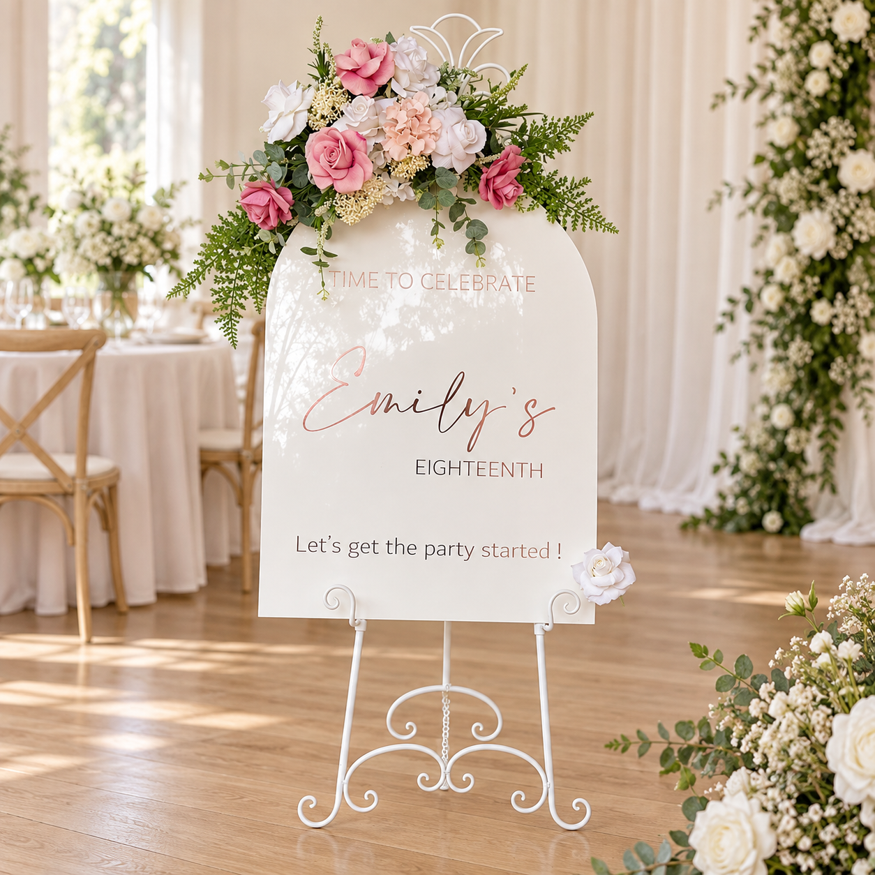 Personalised Birthday Welcome Acrylic Sign