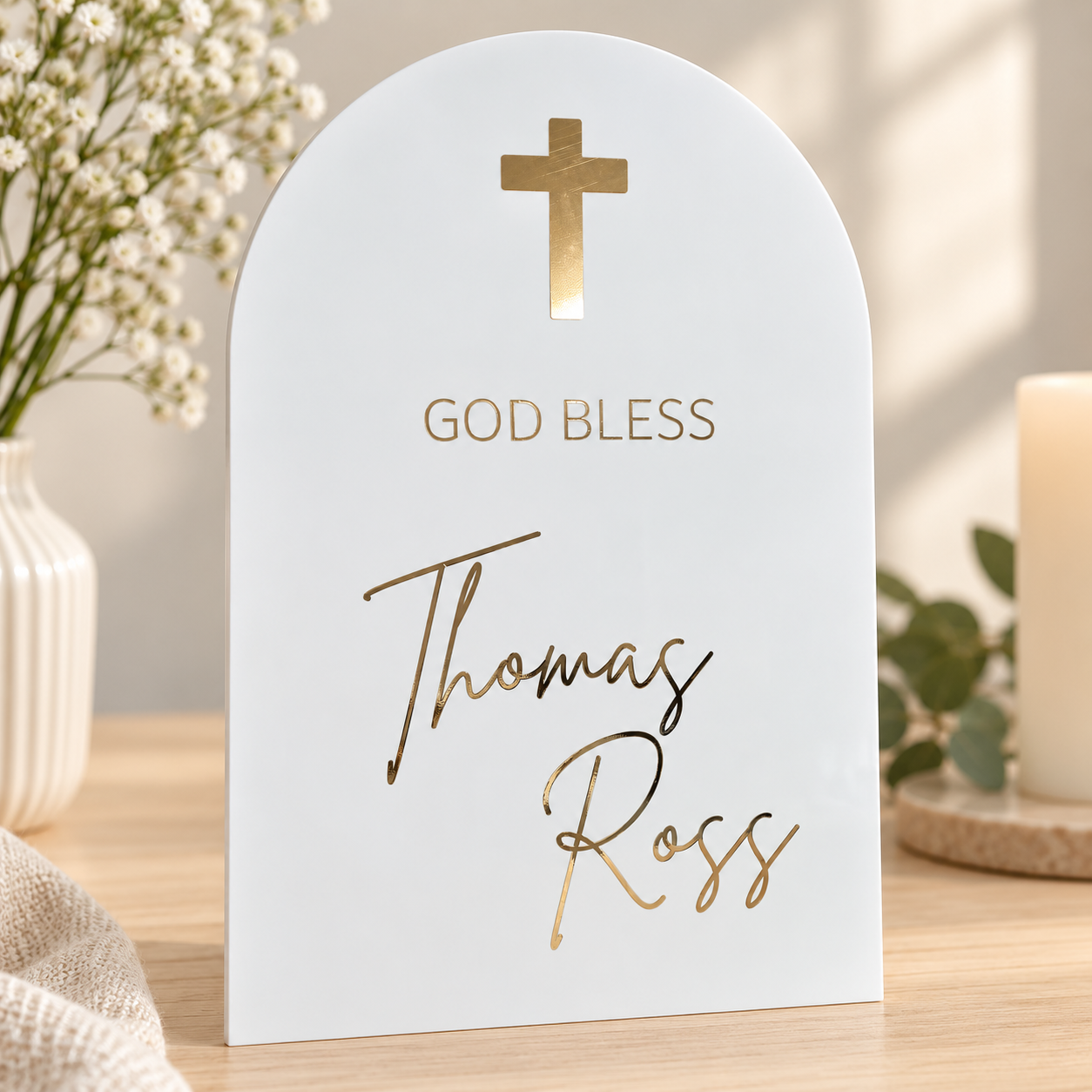 Personalised Baptism Welcome Sign