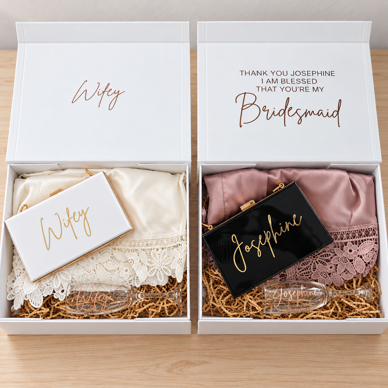 Personalised Satin & Clutch Gift Box