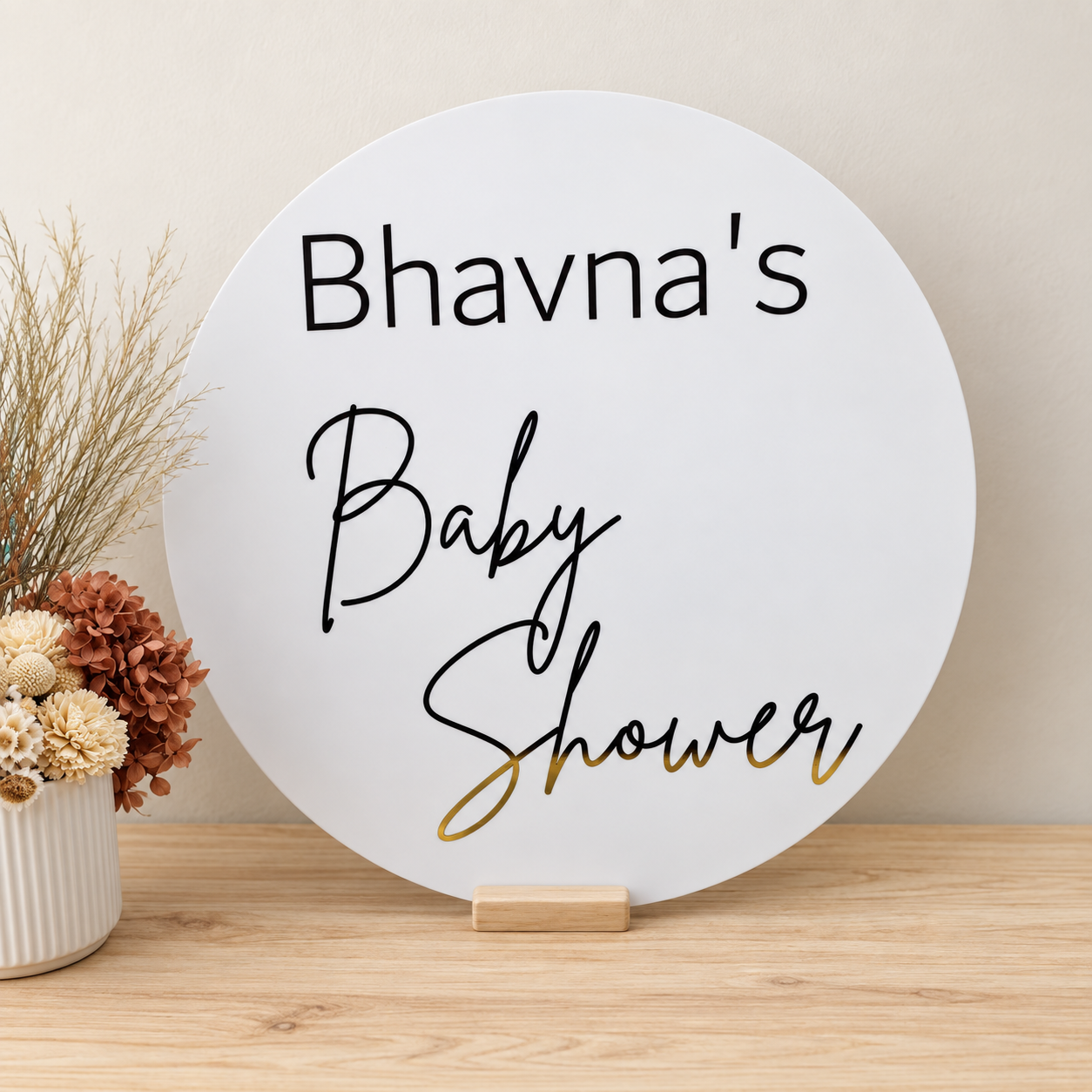 Baby Shower Round Sign