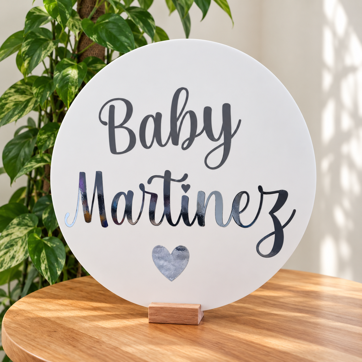 Baby "Heart" Round Sign
