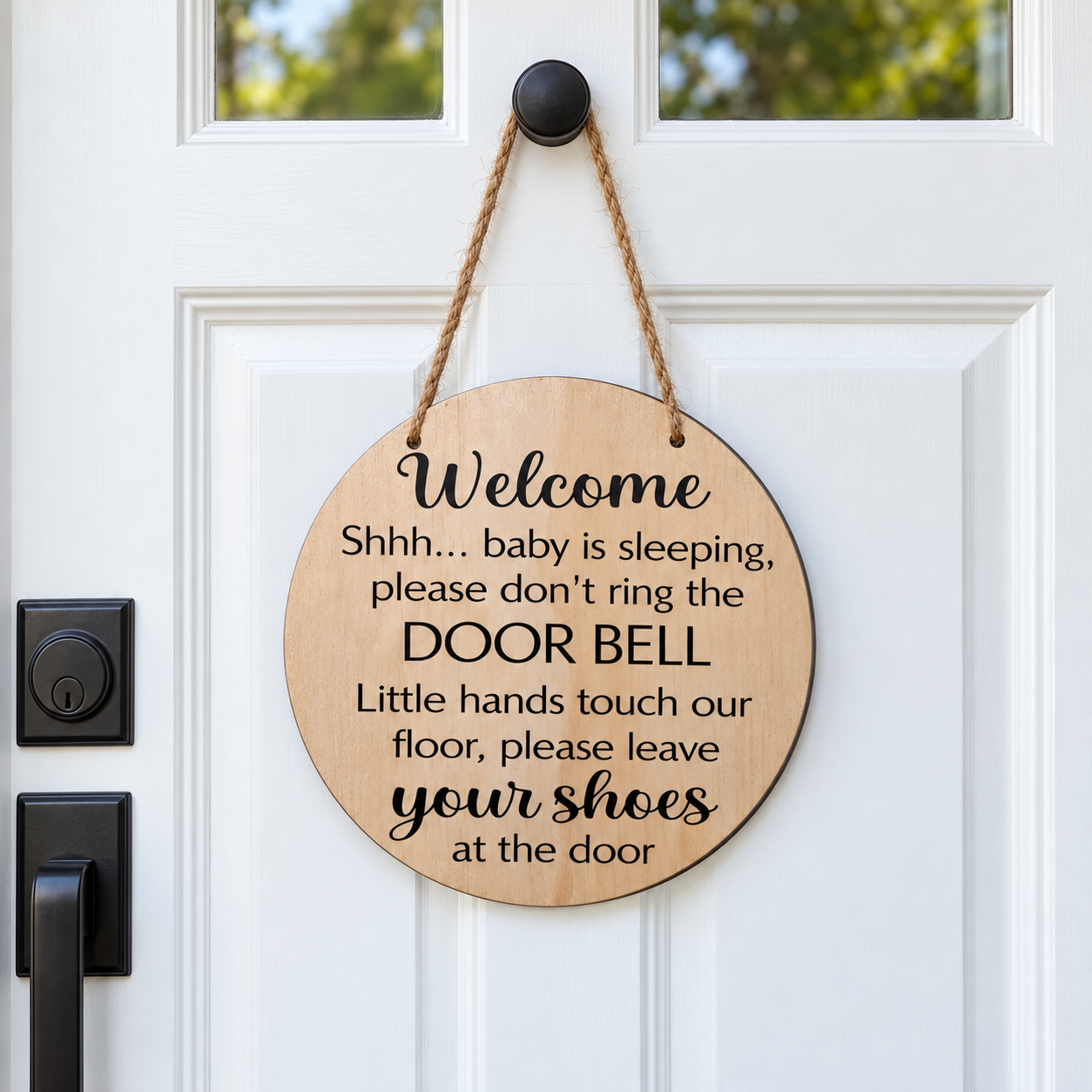 Welcome Little Hands Door Sign