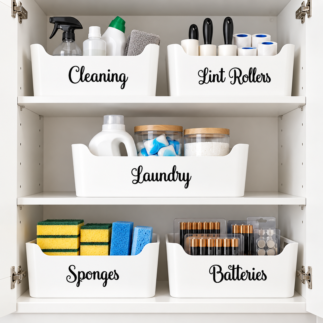 Custom Storage Tub Labels – Self Apply Decals