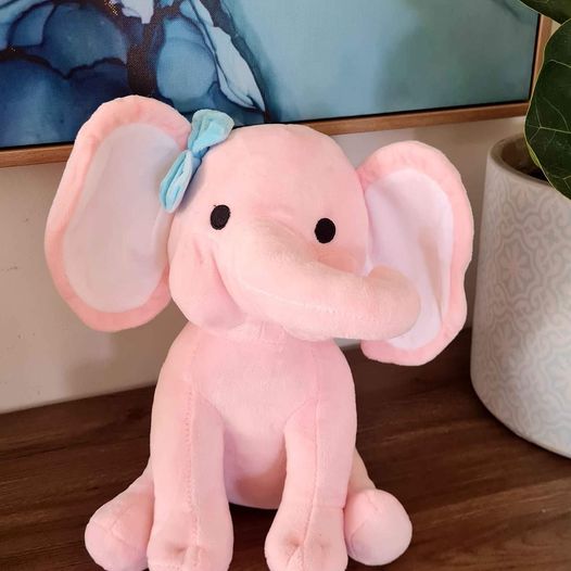 Baby Birth Detail Elephant - Pink