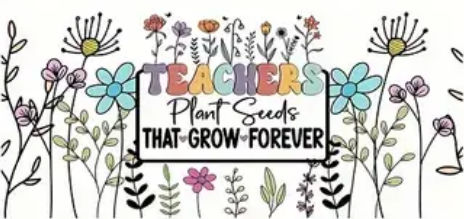 Teachers Plant Seeds Glass Can with Lid and Straw