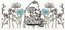 Mama Bear Glass Can with Lid and Straw