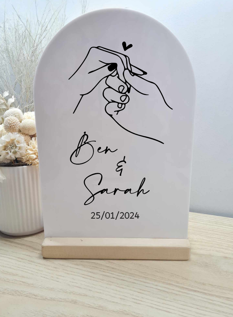 Holding Hands Anniversary Frame