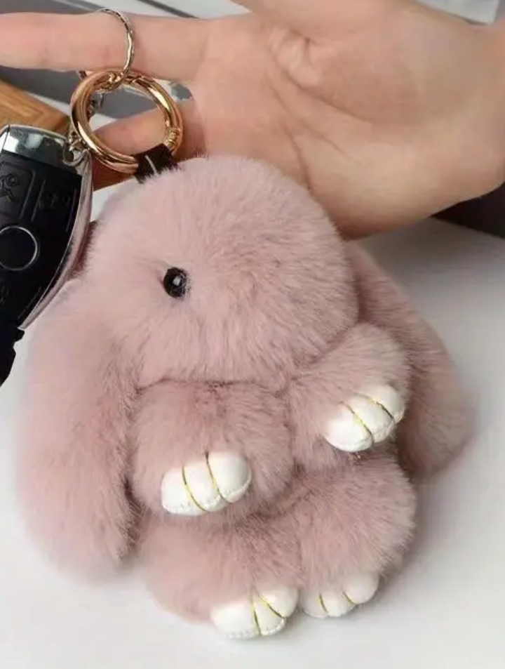 Fluffy Bunny Keyrings