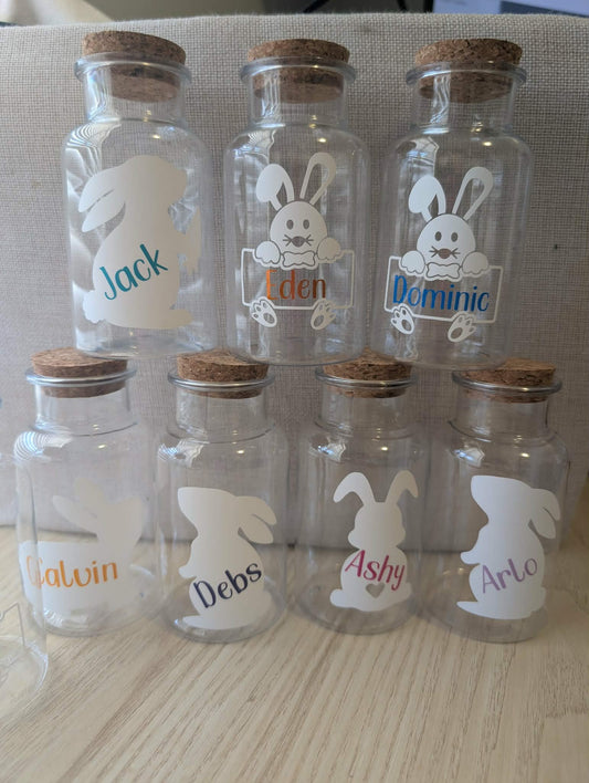 Easter Jars with Cork Lids