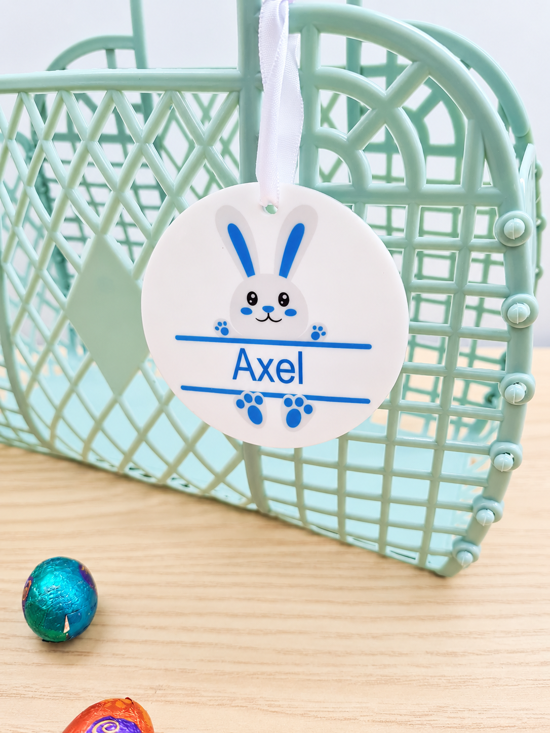 Personalised Boys Monogram Easter Bag Tag
