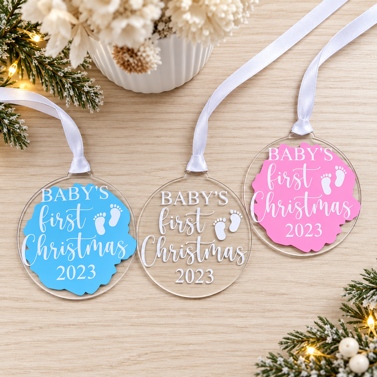 Personalised Baby’s First Christmas Bauble