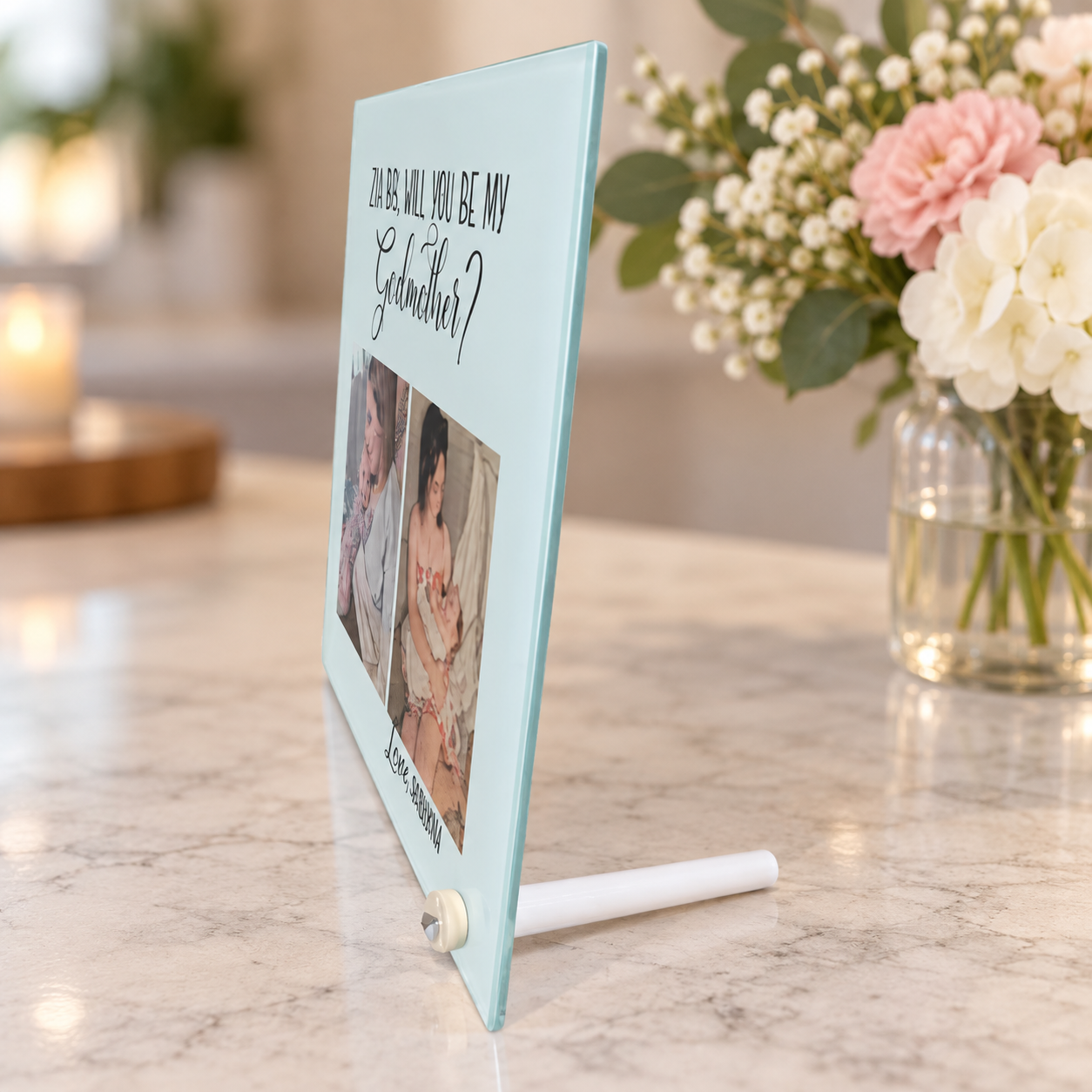 Will You Be My Godmother Photo Plaque