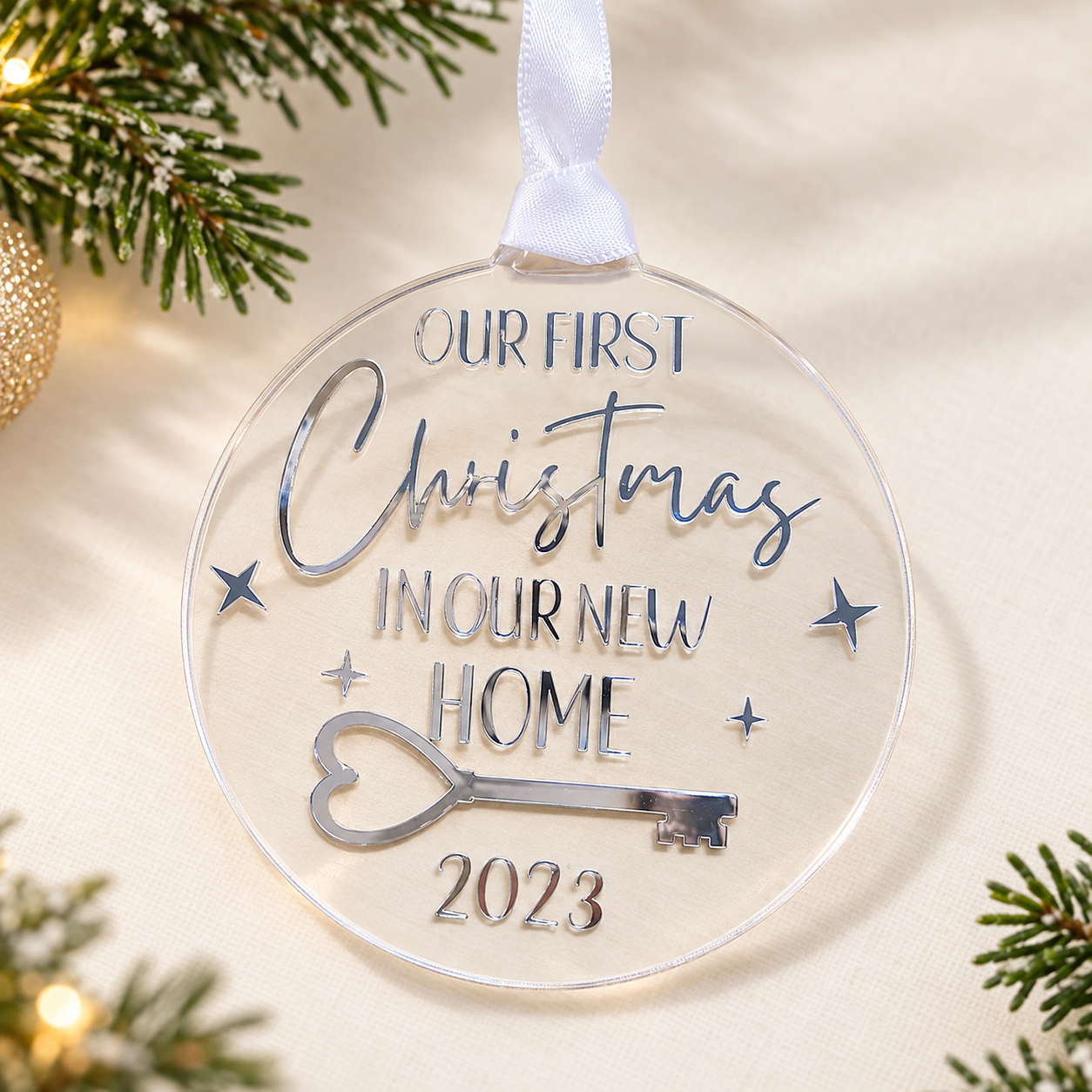 Personalised New Home Christmas Bauble