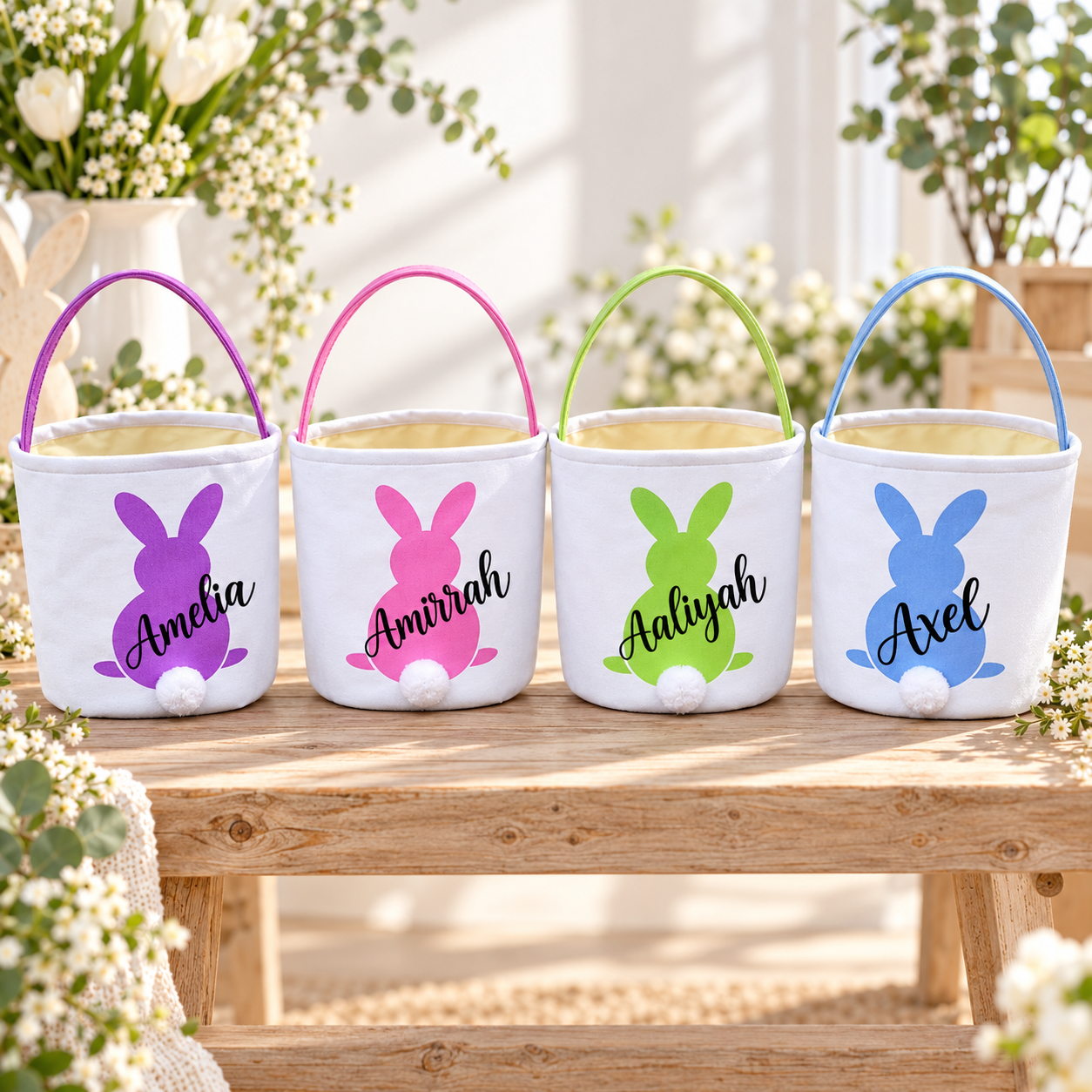 Personalised Easter Bunny Basket - Full Body