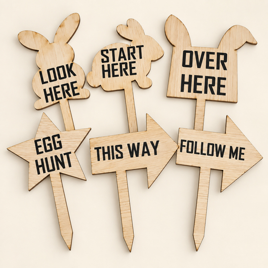 Easter Egg Hunt Signs – Set of 6