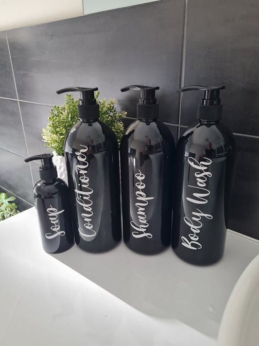 Black Bathroom/Pet Bottles