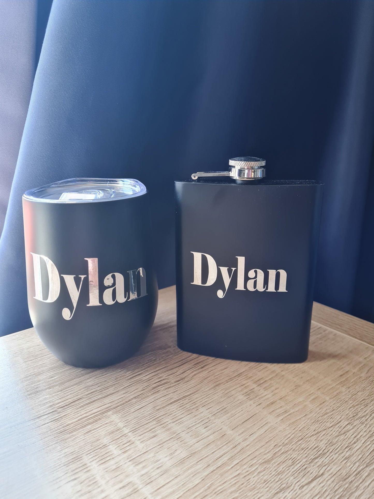 Personalised Black Flask