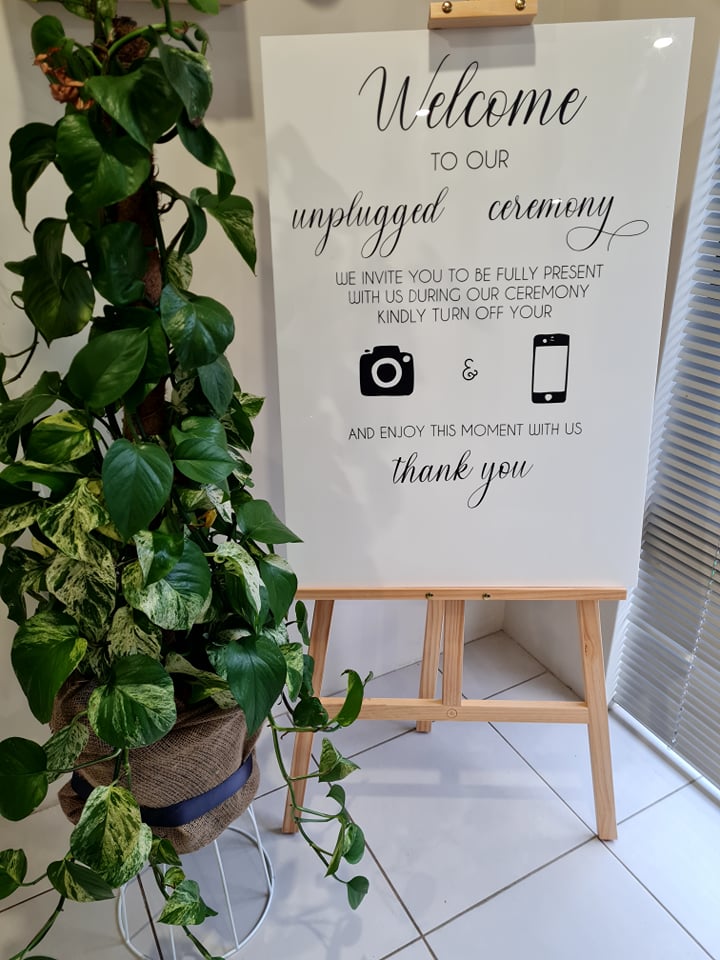 Unplugged Ceremony Sign